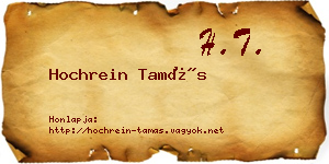Hochrein Tamás névjegykártya